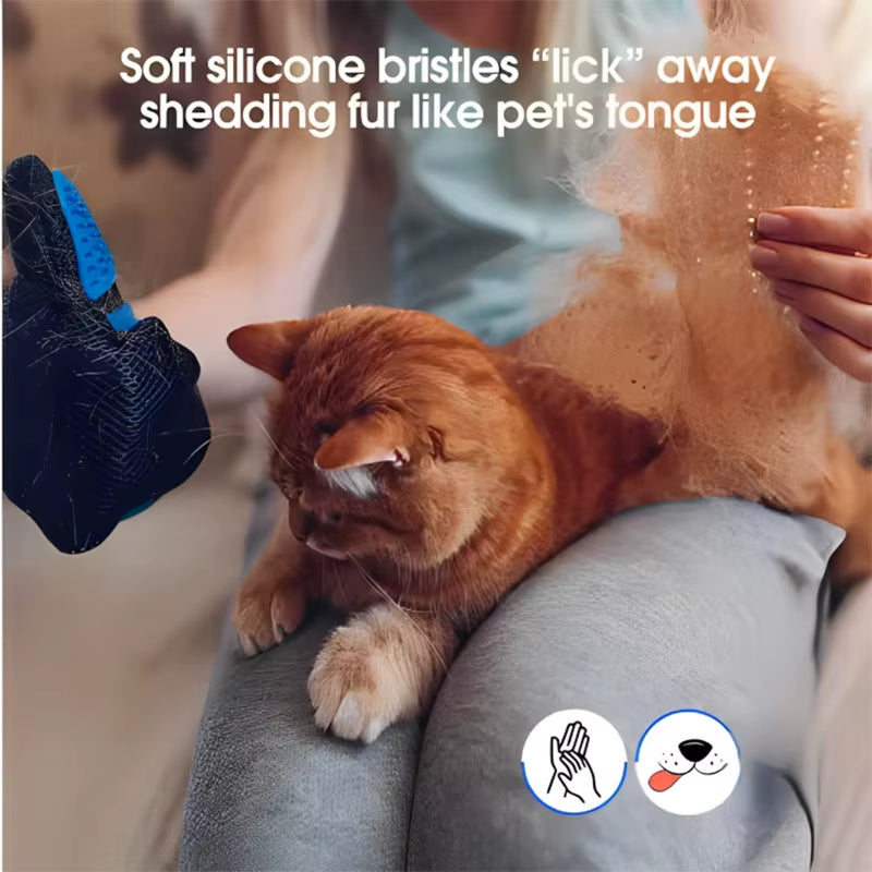 Ultimate Pet Hair Removal Glove – Grooming and Deshedding Tool for Dogs and Cats with Massage Brush Feature