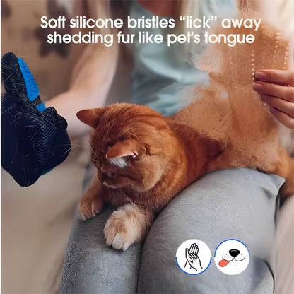 Ultimate Pet Hair Removal Glove – Grooming and Deshedding Tool for Dogs and Cats with Massage Brush Feature
