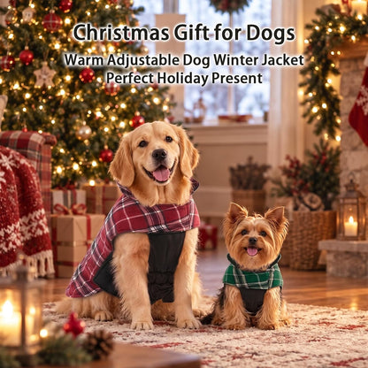 Dog Jacket for Winter,Reversible Dog Coat with Leash Hole, Pink, 3XL