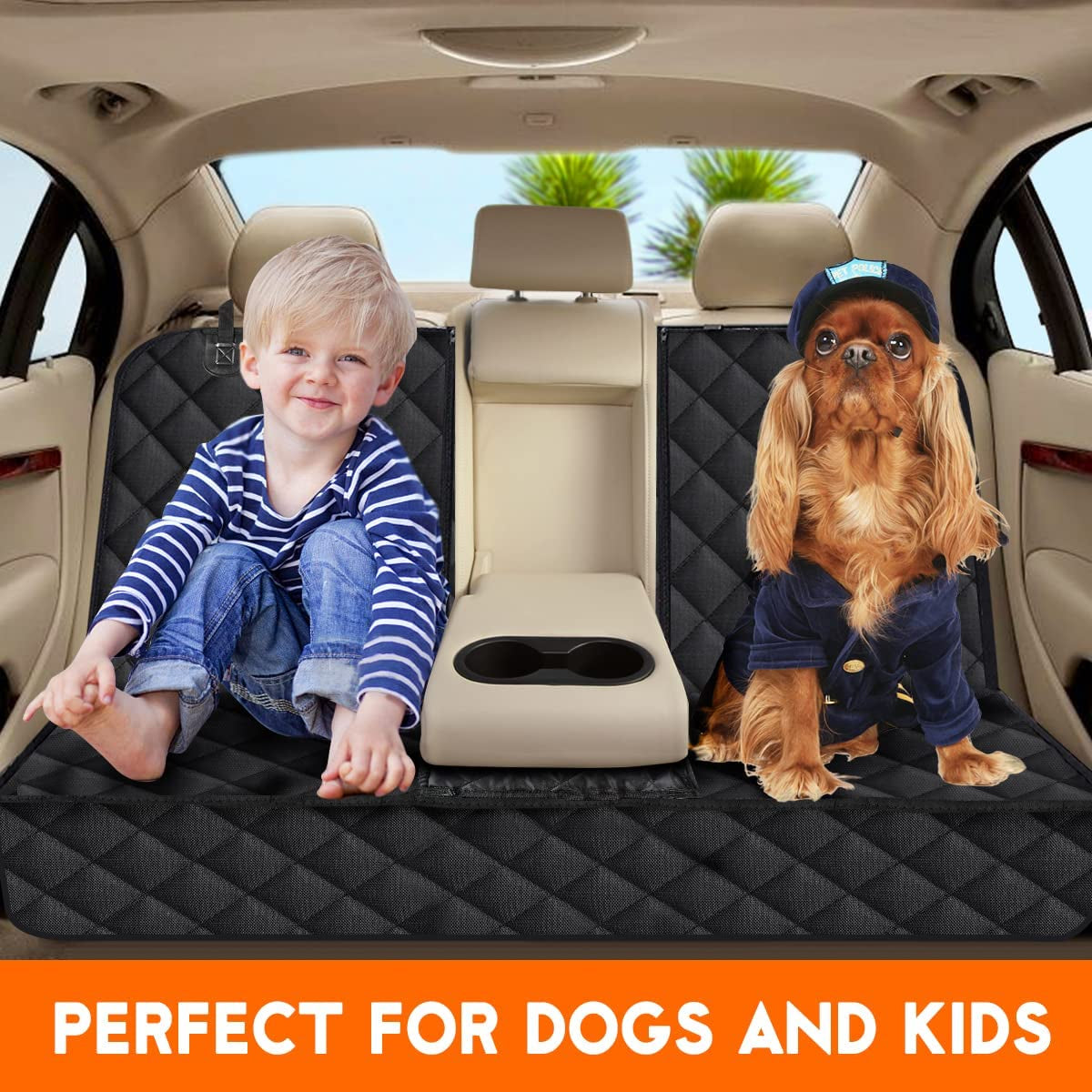 Ultimate Dog Car Seat Cover - Waterproof Back Seat Protector for Pets