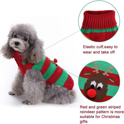 Dog Sweater Turtleneck Knitted,Dog Clothes for Small Medium Dog,Cute Dog Sweaters for Fall Winter，Warm and Soft Dog Sweater