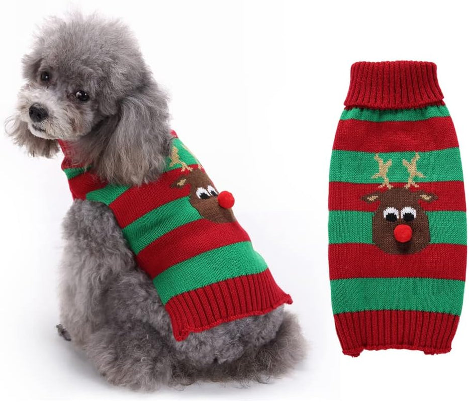 Dog Sweater Turtleneck Knitted,Dog Clothes for Small Medium Dog,Cute Dog Sweaters for Fall Winter，Warm and Soft Dog Sweater
