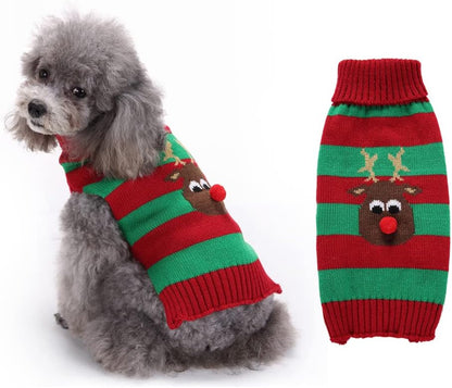 Dog Sweater Turtleneck Knitted,Dog Clothes for Small Medium Dog,Cute Dog Sweaters for Fall Winter，Warm and Soft Dog Sweater