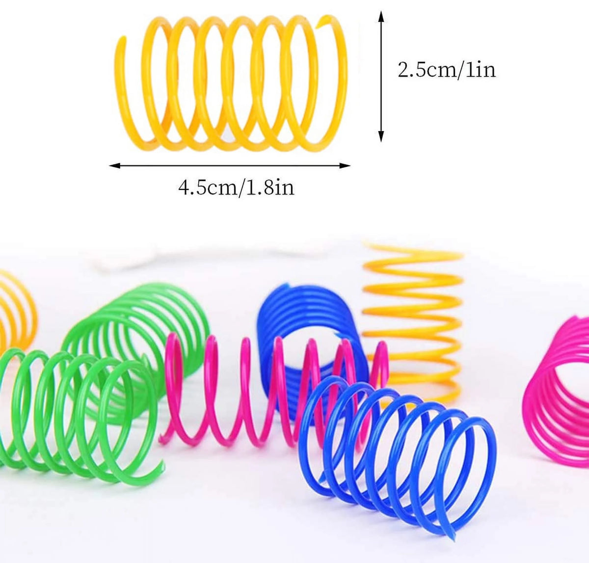 Vibrant 40 Pack Cat Spiral Springs - Fun & Durable Coils for Indoor Play, Perfect for Biting, Swatting, and Hunting!