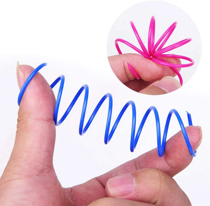 Vibrant 40 Pack Cat Spiral Springs - Fun & Durable Coils for Indoor Play, Perfect for Biting, Swatting, and Hunting!