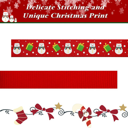 Festive Adjustable Christmas Dog Collar with Antler Bow Tie & Snowman Accessory for Medium Dogs