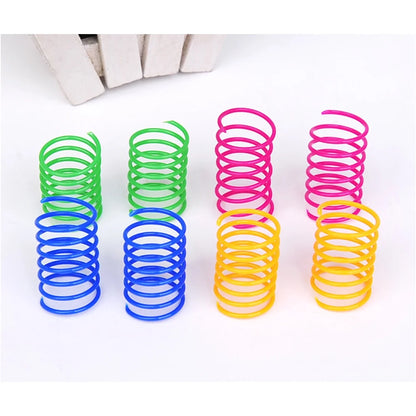 Vibrant 40 Pack Cat Spiral Springs - Fun & Durable Coils for Indoor Play, Perfect for Biting, Swatting, and Hunting!